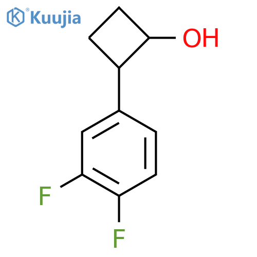 2-(3,4-difluorophenyl)cyclobutan-1-ol structure
