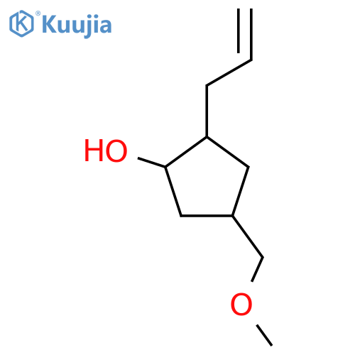 4-(methoxymethyl)-2-(prop-2-en-1-yl)cyclopentan-1-ol structure