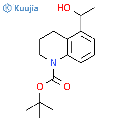 tert-butyl 5-(1-hydroxyethyl)-3,4-dihydro-2H-quinoline-1-carboxylate structure