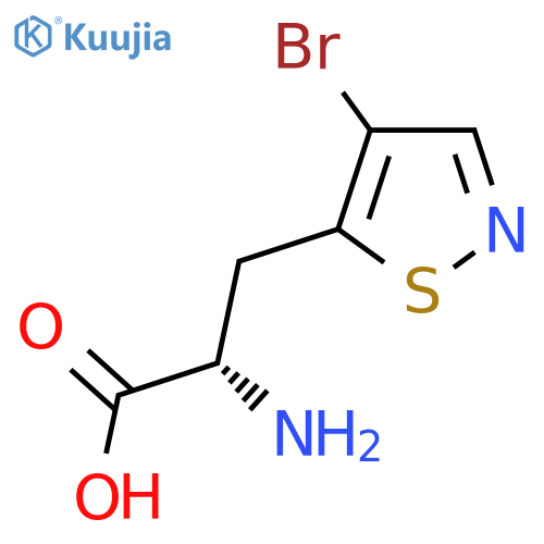 (2S)-2-amino-3-(4-bromo-1,2-thiazol-5-yl)propanoic acid structure