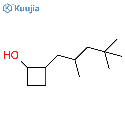 2-(2,4,4-trimethylpentyl)cyclobutan-1-ol structure