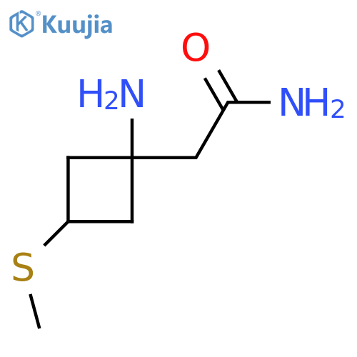 2-1-amino-3-(methylsulfanyl)cyclobutylacetamide structure