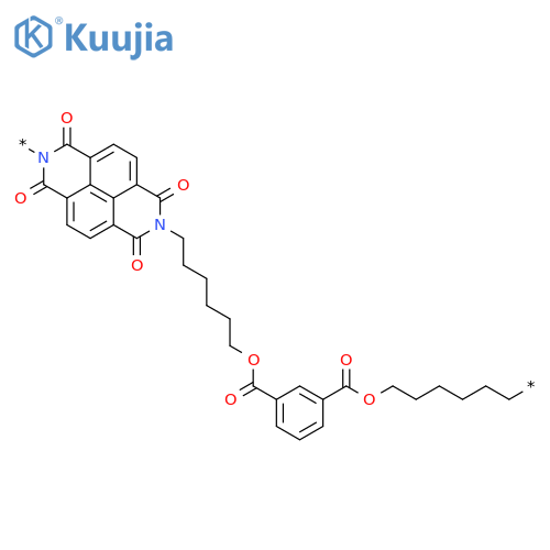 Poly[(1,3,6,8-tetrahydro-1,3,6,8-tetraoxobenzo[lmn][3,8]phenanthroline-2,7-diyl)-1,6-hexanediyloxycarbonyl-1,3-phenylenecarbonyloxy-1,6-hexanediyl] structure