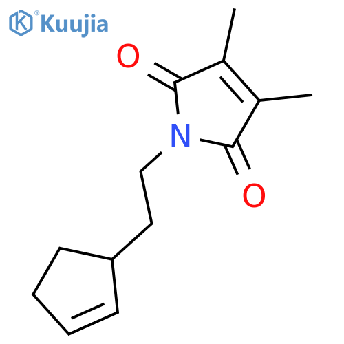 1H-Pyrrole-2,5-dione, 1-[2-(2-cyclopenten-1-yl)ethyl]-3,4-dimethyl- structure