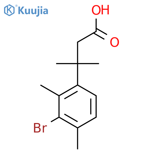 3-(3-bromo-2,4-dimethylphenyl)-3-methylbutanoic acid structure