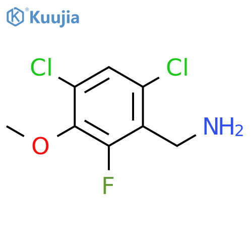 4,6-Dichloro-2-fluoro-3-methoxybenzylamine structure