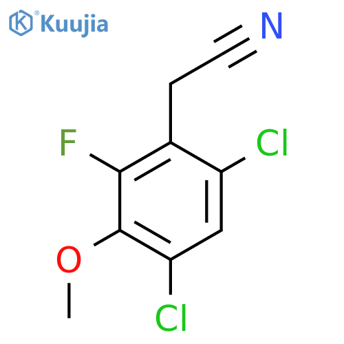 4,6-Dichloro-2-fluoro-3-methoxyphenylacetonitrile structure