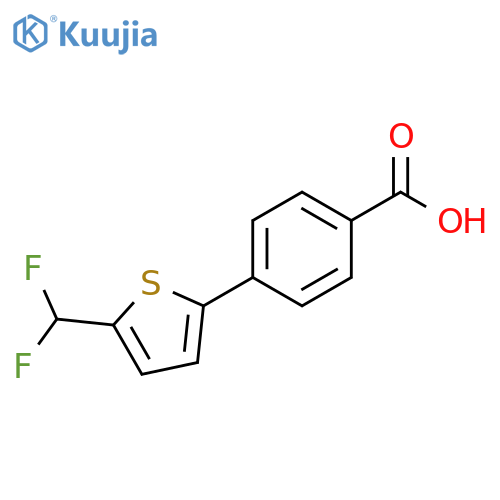 4-[5-(Difluoromethyl)-2-thienyl]benzoic acid structure