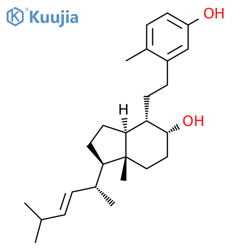 1H-Inden-5-ol, 1-[(1R,2E)-1,4-dimethyl-2-penten-1-yl]octahydro-4-[2-(5-hydroxy-2-methylphenyl)ethyl]-7a-methyl-, (1R,3aS,4S,5R,7aR)- structure