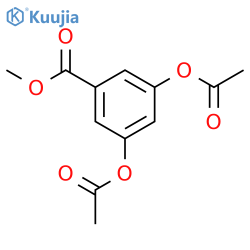 Benzoic acid,3,5-bis(acetyloxy)-, methyl ester structure