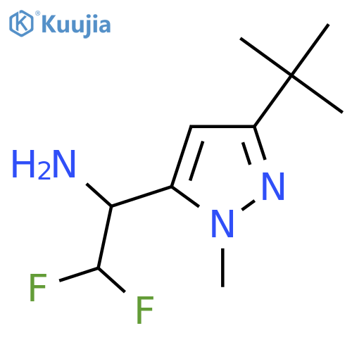 1-(3-tert-butyl-1-methyl-1H-pyrazol-5-yl)-2,2-difluoroethan-1-amine structure