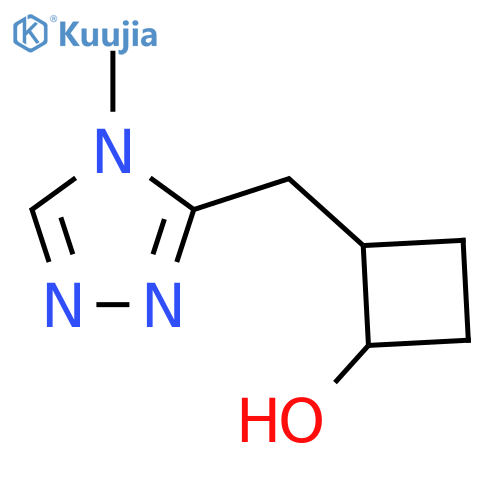 2-(4-methyl-4H-1,2,4-triazol-3-yl)methylcyclobutan-1-ol structure
