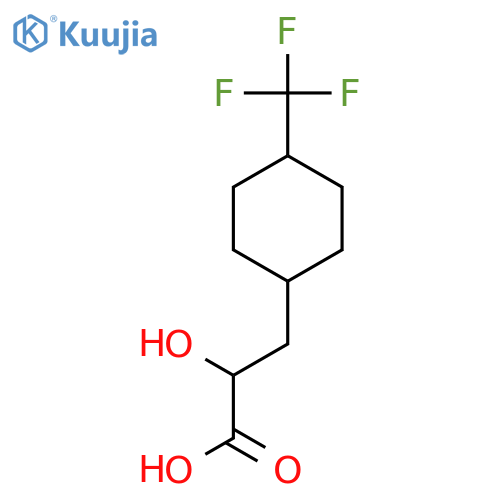2-hydroxy-3-4-(trifluoromethyl)cyclohexylpropanoic acid structure