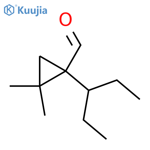 2,2-Dimethyl-1-(pentan-3-yl)cyclopropane-1-carbaldehyde structure