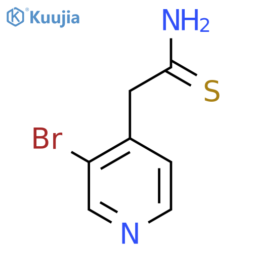 2-(3-bromopyridin-4-yl)ethanethioamide structure