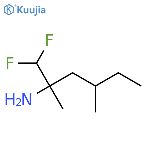 1,1-difluoro-2,4-dimethylhexan-2-amine structure