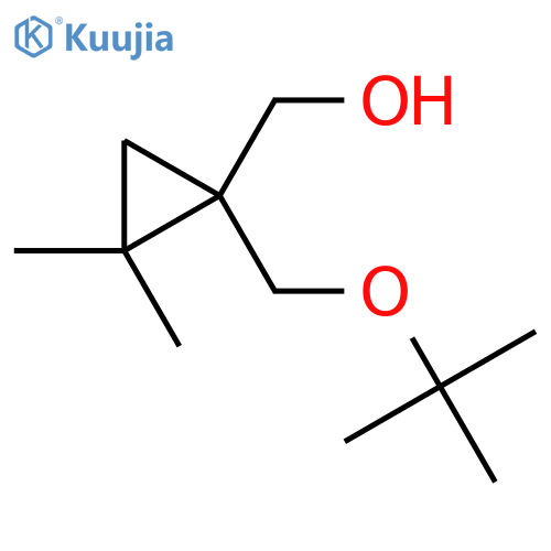 {1-(tert-butoxy)methyl-2,2-dimethylcyclopropyl}methanol structure