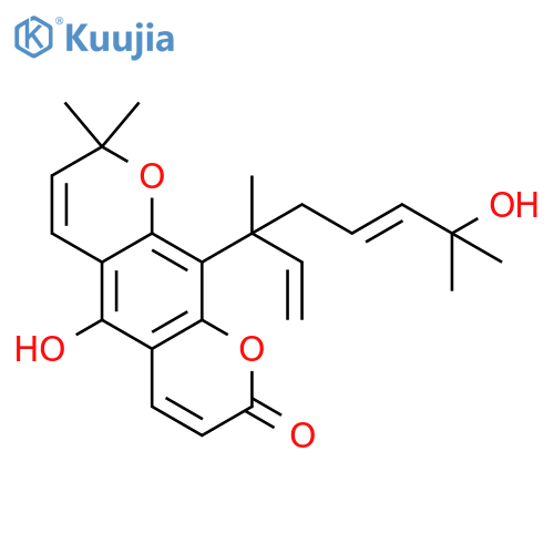 10-(1-Ethenyl-1,5-dimethyl-4-hexenyl)-5-hydroxy-8,8-dimethyl-2H,8H-benzo[1,2-b:5,4-b']dipyran-2-one; Δ3'-Isomer, 5'-hydroxy structure