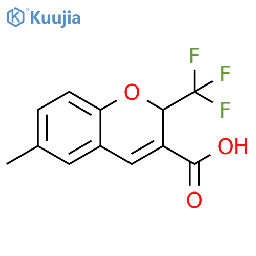 6-methyl-2-(trifluoromethyl)-2H-chromene-3-carboxylic acid structure