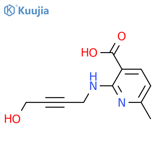 2-(4-hydroxybut-2-yn-1-yl)amino-6-methylpyridine-3-carboxylic acid structure