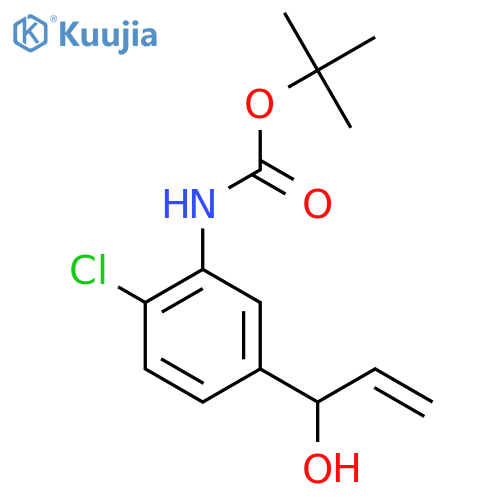 tert-butyl N-2-chloro-5-(1-hydroxyprop-2-en-1-yl)phenylcarbamate structure