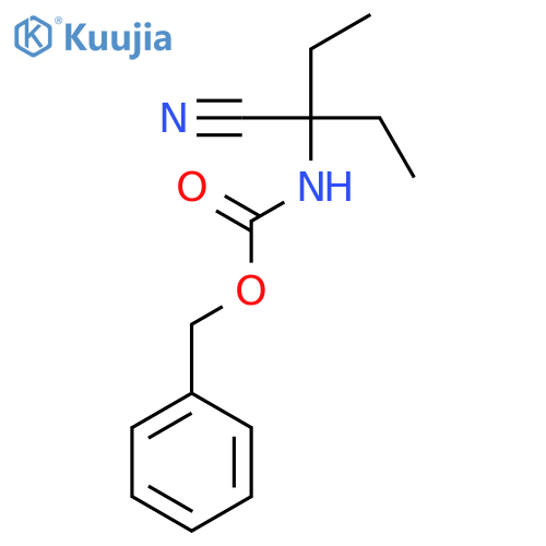 benzyl N-(1-cyano-1-ethylpropyl)carbamate structure