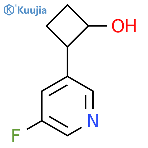 2-(5-fluoropyridin-3-yl)cyclobutan-1-ol structure