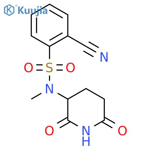 2-cyano-N-(2,6-dioxopiperidin-3-yl)-N-methylbenzene-1-sulfonamide structure