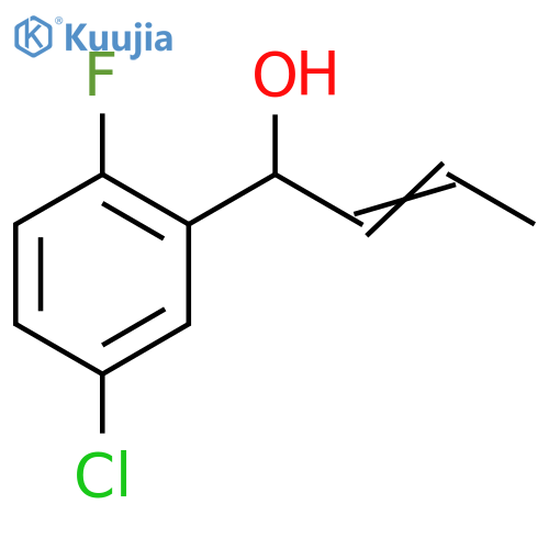 (E)-1-(5-chloro-2-fluorophenyl)but-2-en-1-ol structure