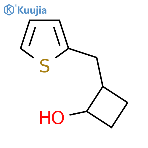 2-(thiophen-2-yl)methylcyclobutan-1-ol structure