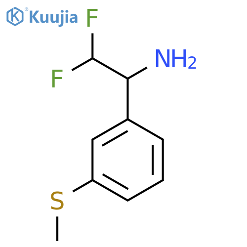 2,2-difluoro-1-3-(methylsulfanyl)phenylethan-1-amine structure