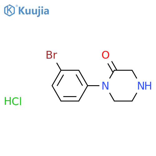 1-(3-Bromophenyl)piperazin-2-one Hydrochloride Salt structure