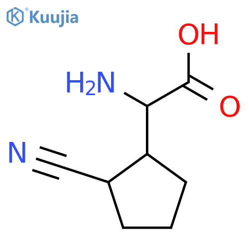 2-amino-2-(2-cyanocyclopentyl)acetic acid structure