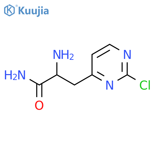 2-amino-3-(2-chloropyrimidin-4-yl)propanamide structure