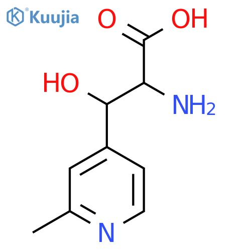 2-amino-3-hydroxy-3-(2-methylpyridin-4-yl)propanoic acid structure
