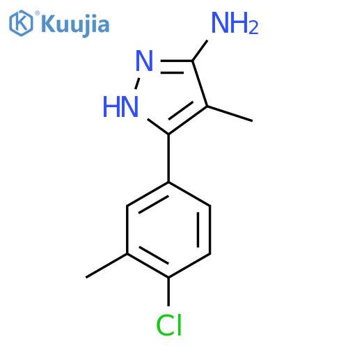 3-(4-chloro-3-methylphenyl)-4-methyl-1H-pyrazol-5-amine structure
