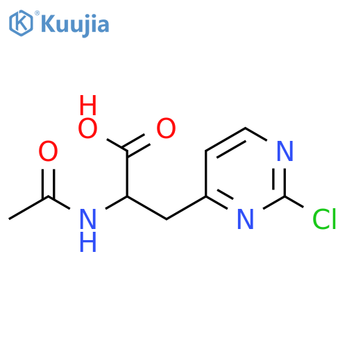 3-(2-Chloropyrimidin-4-yl)-2-acetamidopropanoic acid structure
