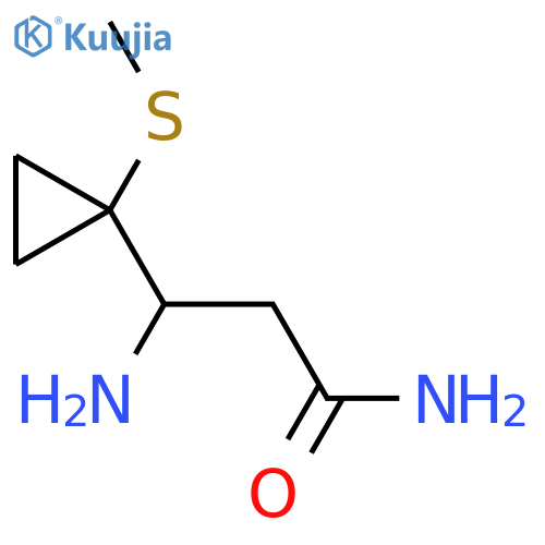 3-amino-3-1-(methylsulfanyl)cyclopropylpropanamide structure