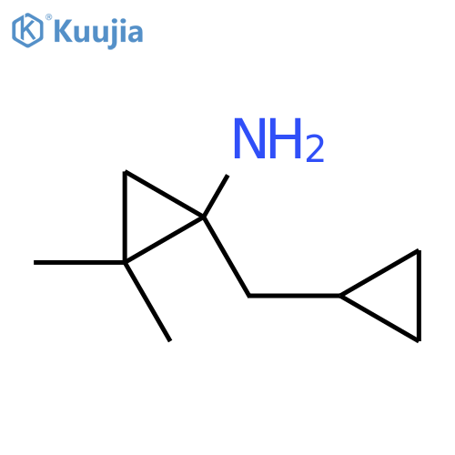 1-(cyclopropylmethyl)-2,2-dimethylcyclopropan-1-amine structure