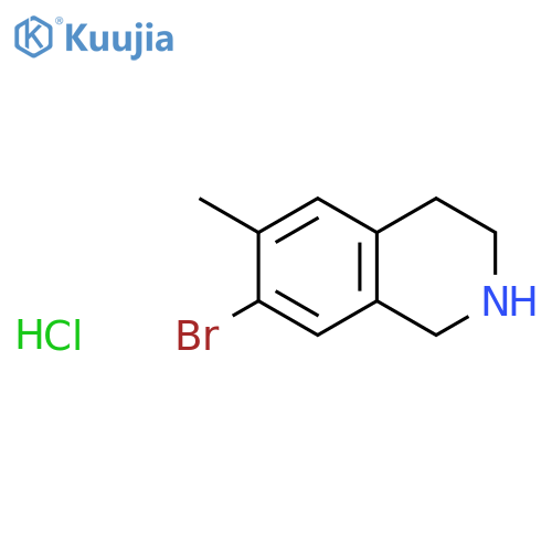 7-bromo-6-methyl-1,2,3,4-tetrahydroisoquinoline hydrochloride structure