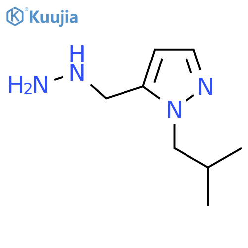 5-(hydrazinylmethyl)-1-(2-methylpropyl)-1H-pyrazole structure