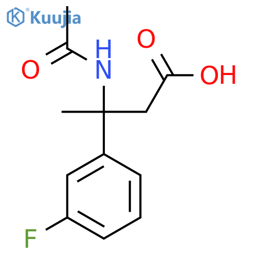 3-Acetamido-3-(3-fluorophenyl)butanoic acid structure