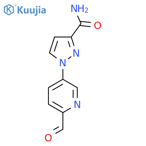 1-(6-formylpyridin-3-yl)-1H-pyrazole-3-carboxamide structure