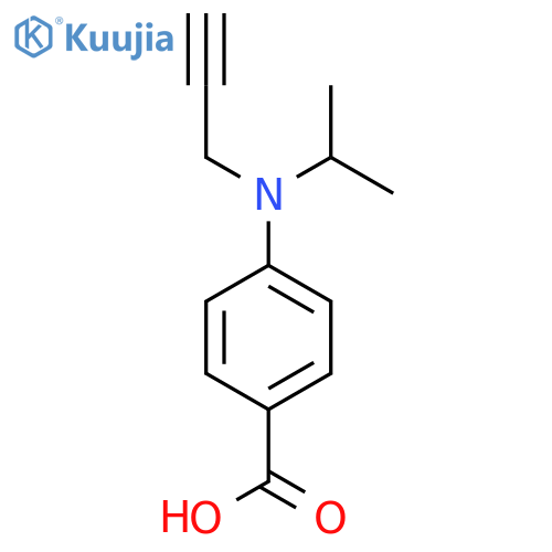 4-(prop-2-yn-1-yl)(propan-2-yl)aminobenzoic acid structure