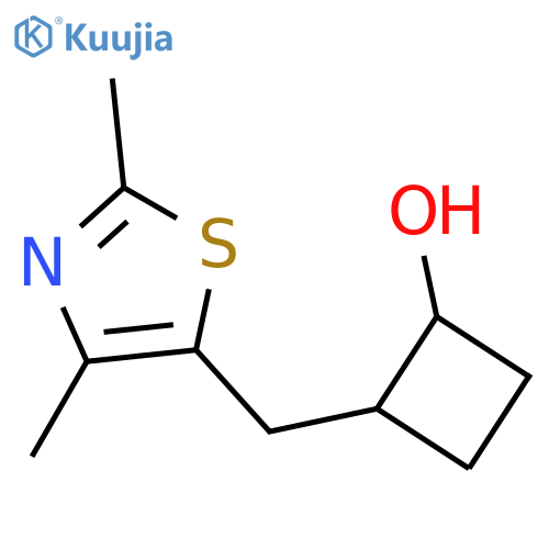 2-(dimethyl-1,3-thiazol-5-yl)methylcyclobutan-1-ol structure