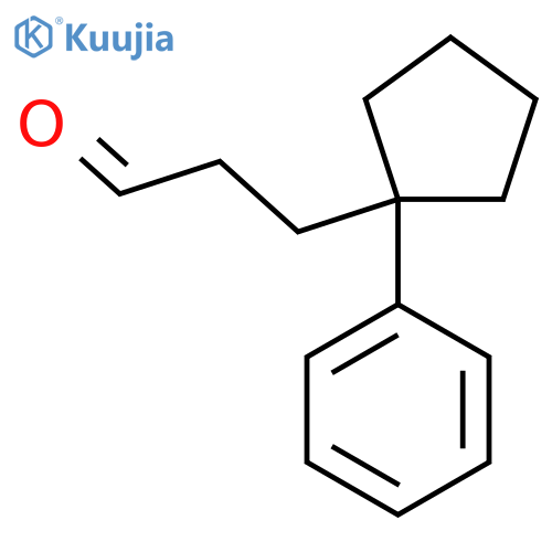 3-(1-phenylcyclopentyl)propanal structure