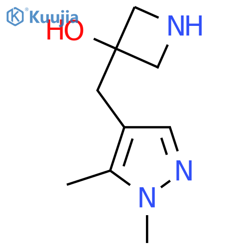 3-(1,5-dimethyl-1H-pyrazol-4-yl)methylazetidin-3-ol structure