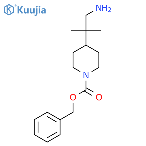 benzyl 4-(1-amino-2-methylpropan-2-yl)piperidine-1-carboxylate structure