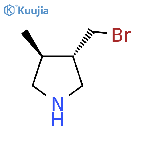 rac-(3R,4R)-3-(bromomethyl)-4-methylpyrrolidine structure