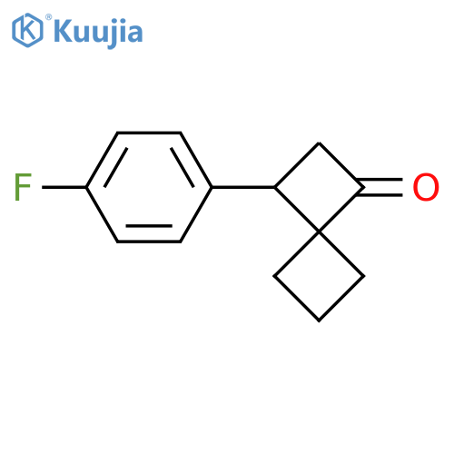 3-(4-Fluorophenyl)spiro[3.3]heptan-1-one structure